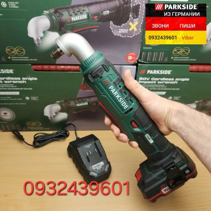 Аккумуляторная трещотка гайковерт ударный из ГЕРМАНИИ Parkside PAWS 20 A1 акумуляторна тріскачка гайковерт — фото 5