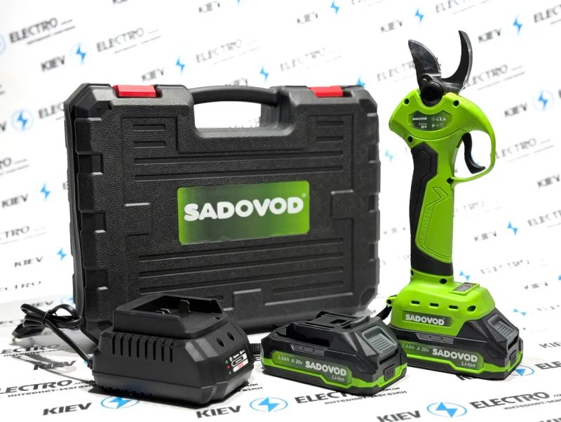 Аккумуляторный секатор SADOVOD SES30E BRUSHLESS Ножницы сталь — фото 2