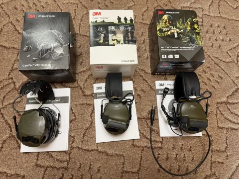 Активні навушники 3m Peltor ComTac XPI, VIII, VI (6) NIB з мікрофоном, Neckband!