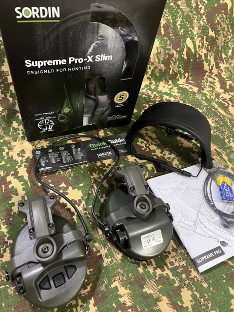 Активні навушники Sordin Supreme Pro-Х + кріплення під шолом Fast MICH