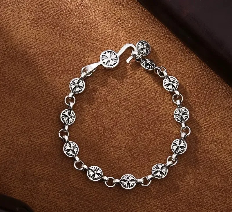 !Акція! Браслет Chrome Hearts | Срібний браслет на руку Хром Хартс — фото 4