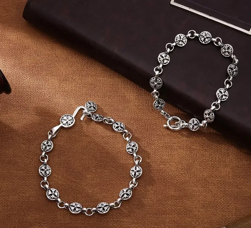 !Акція! Браслет Chrome Hearts | Срібний браслет на руку Хром Хартс — фото 5