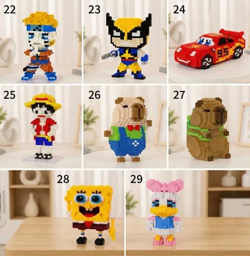 АКЦІЯ! Конструктор 3д Magic Blocks Bearbrick Бірбрік МИШКА из блоков — фото 5
