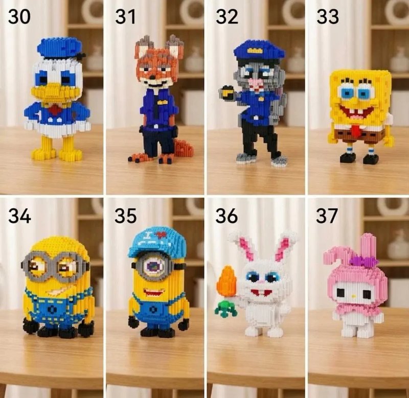 АКЦІЯ! Конструктор 3д Magic Blocks Bearbrick Бірбрік МИШКА из блоков — фото 6