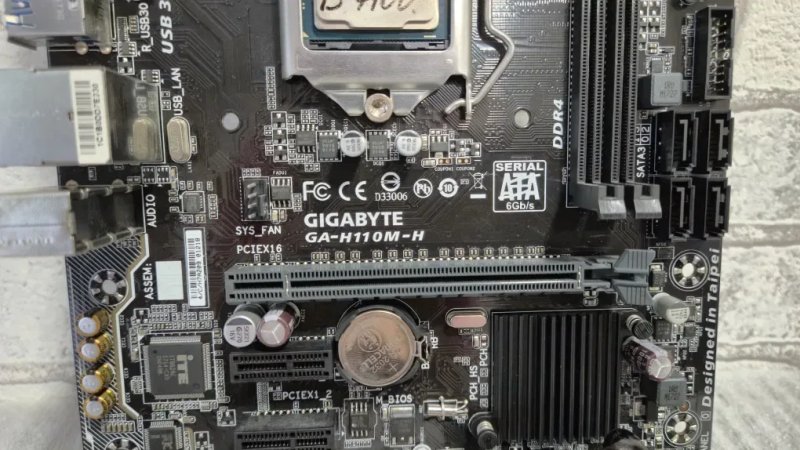 АКЦІЯ! Материнська плата Gigabyte GA-H110M-H з процесором Intel Core i3-7100, s1151, ddr4, HDMI VGA, mATX — фото 2