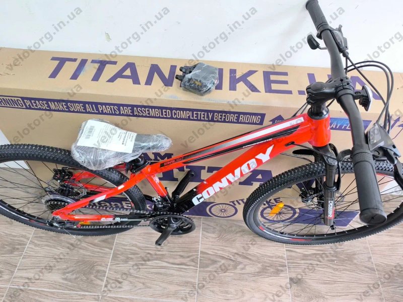 Акція! Новий Алюмінієвий Підлітковий Велосипед Crossbike Convoy 24"-26" рама 11"-13" | SHIMANO, Дискові гальма, амортизаційна вилка,  21 швидкість — фото 6