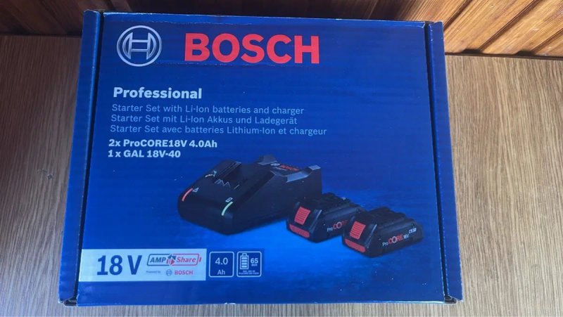 Акумулятор для Bosch ProCORE 18V 4.0 Ah, 2 шт і з/п GAL 18V-40 — фото 3