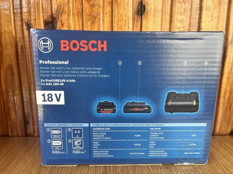 Акумулятор для Bosch ProCORE 18V 4.0 Ah, 2 шт і з/п GAL 18V-40 — фото 4