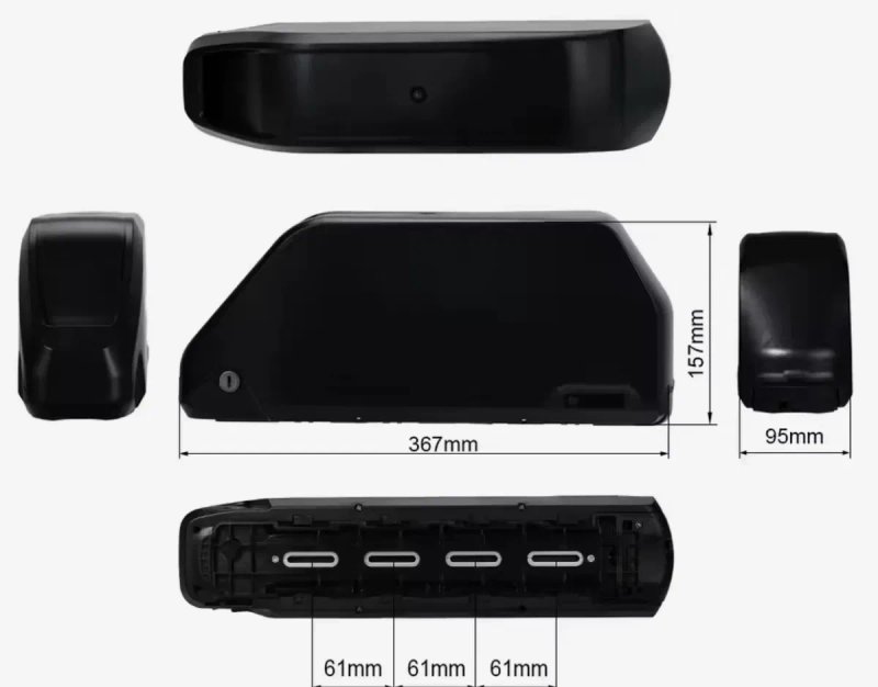 Акумулятор для електровелосипеда Trofusha 48V 25Ah Samsung 50G в корпусе polly dp 7, 48В 25Аг для курьеров — фото 2