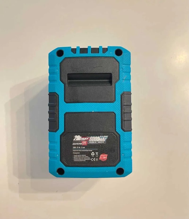 Акумулятор GRAND 20В 6Аг АКБ-20/6 Makita Procraft Eltos Stromo Vitals + зарядка штекер 3А / набір 2 АКБ + швидка подвійна зарядна  станція 2×4А — фото 7