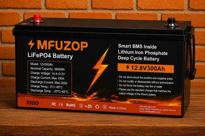 Акумулятор LiFePO4 DATOUBOSS 12.8V 100Ah 1.28kWh (12V, Smart BMS, IP67)Аккумулятор. В наличии 50, 100, 200, 300 ампер. 2026 год. — фото 4