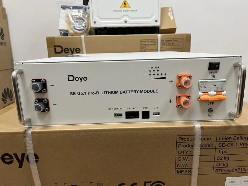 Акумуляторна батарея Deye SE-G5.1Pro-B (LiFePO4 51,2V 100Ah — фото 3