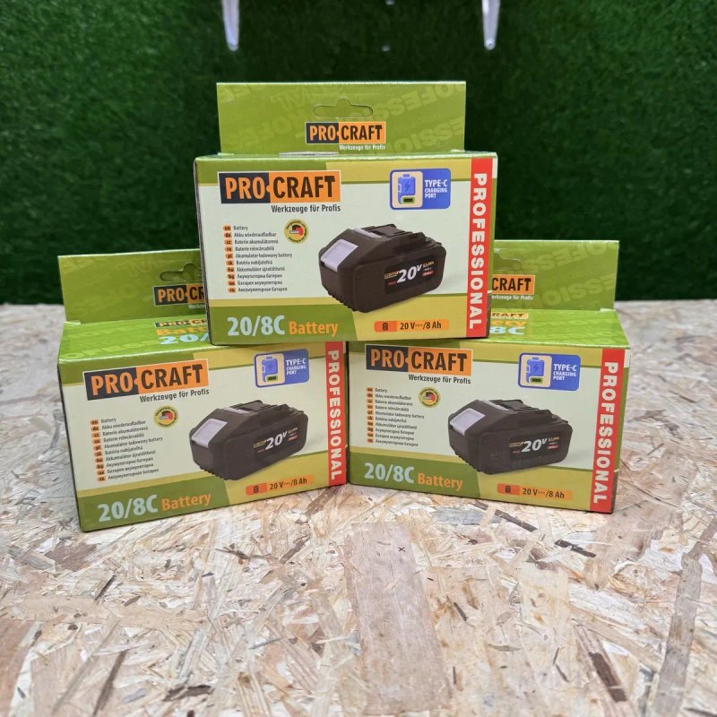 Акумуляторна батарея Procraft Battery 20/8C Type-C  (20В, 8Аг, Li-Ion) — фото 2
