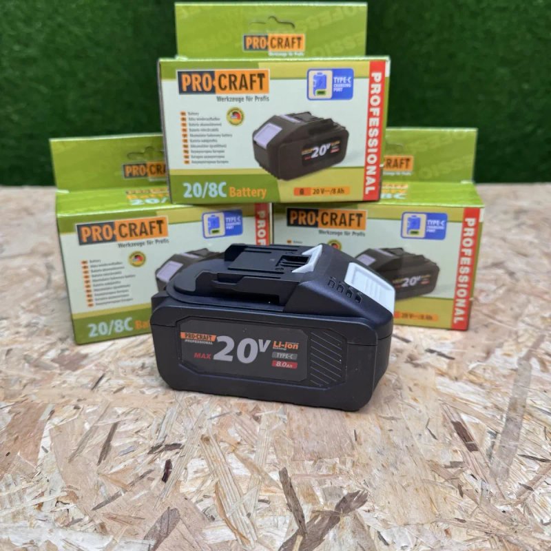 Акумуляторна батарея Procraft Battery 20/8C Type-C  (20В, 8Аг, Li-Ion) — фото 3