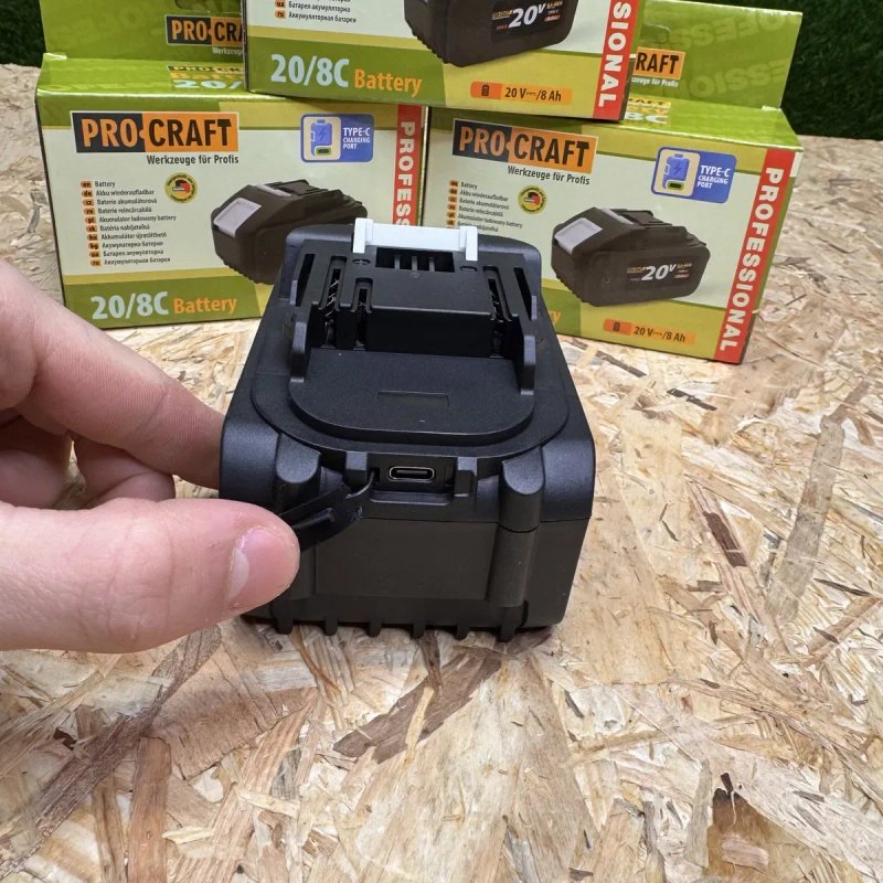 Акумуляторна батарея Procraft Battery 20/8C Type-C  (20В, 8Аг, Li-Ion) — фото 5