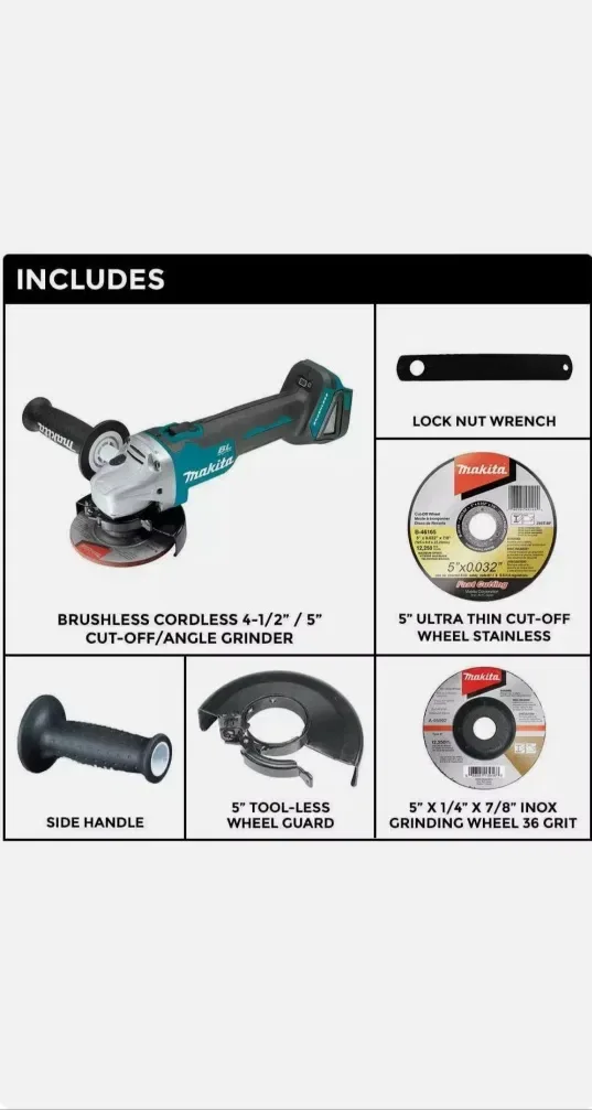 Акумуляторна болгарка Makita XAG04. — фото 3