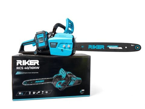 Акумуляторна пила ланцюгова Riker RCS 40/16NW. Безщітковий двигун.