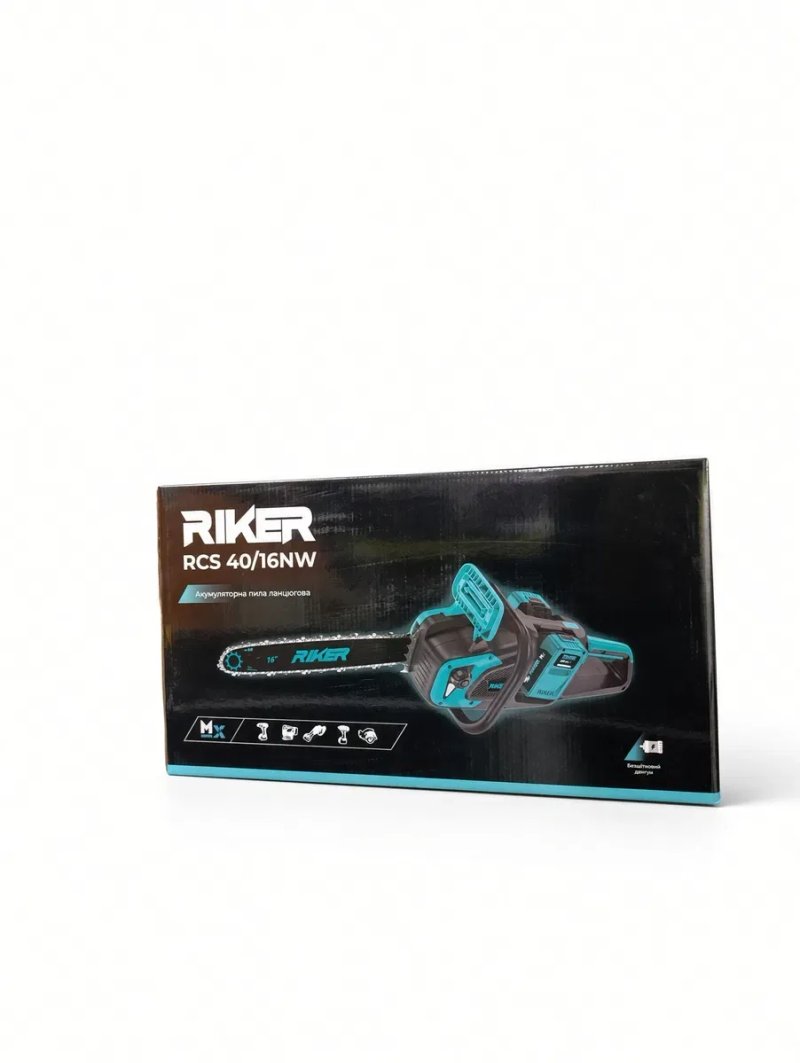 Акумуляторна пила ланцюгова Riker RCS 40/16NW. Безщітковий двигун. — фото 8