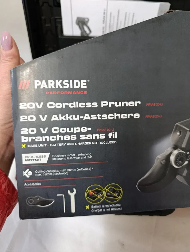 Акумуляторні ножиці PARKSIDE PERFORMANCE PPAAS 20-Li, сікатор парксайд — фото 7