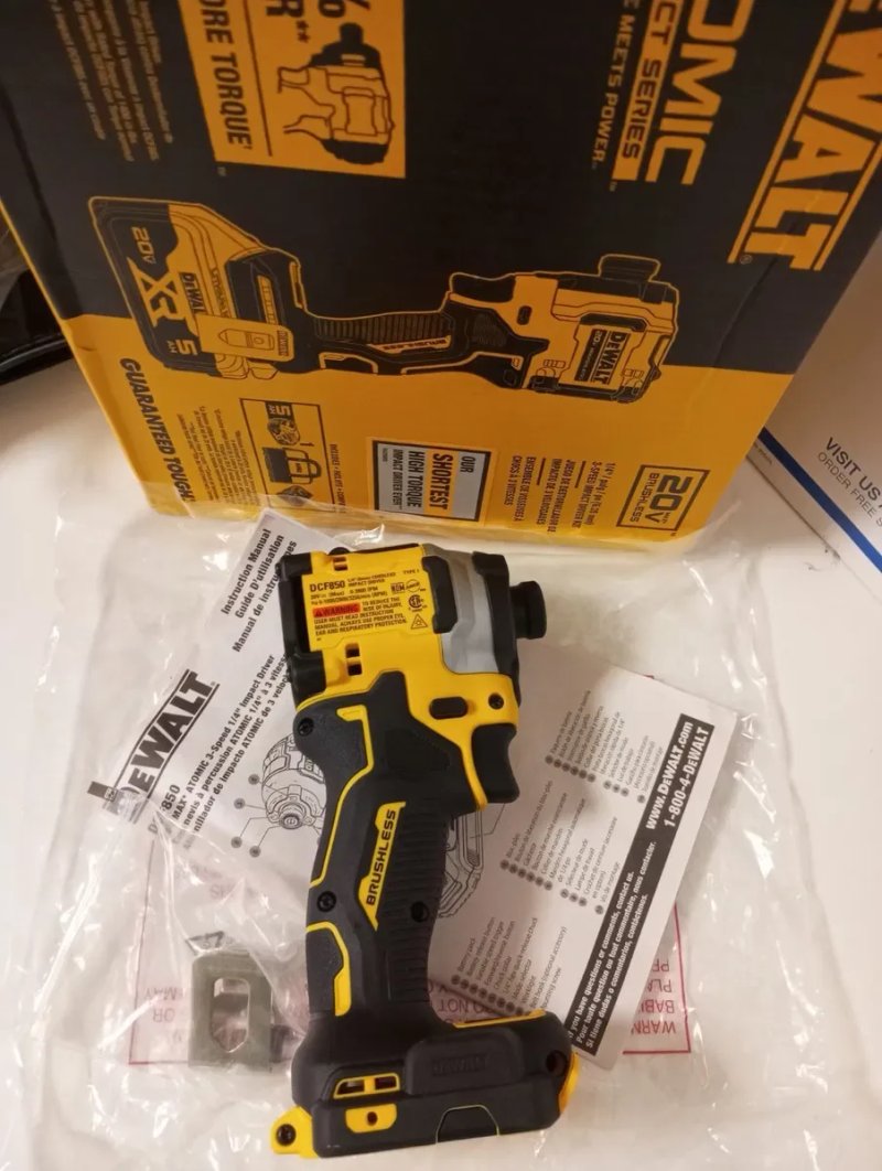 Акумуляторний безщітковий гайковерт DEWALT DCF850B ATOMIC 206Hm США — фото 5