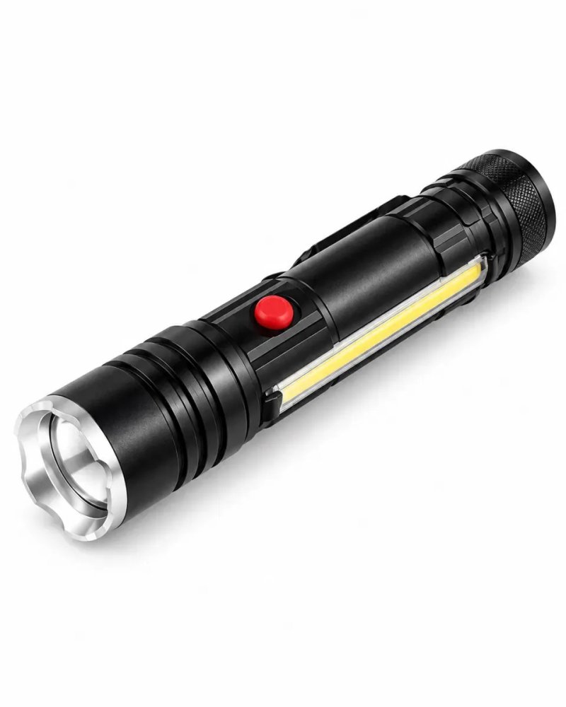 Акумуляторний ліхтар T6-26 LED + COB із ZOOM, магнітом та USB-зарядкою — фото 3