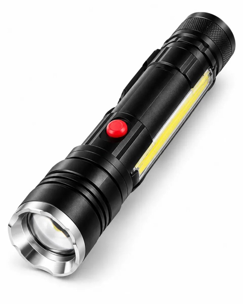 Акумуляторний ліхтар T6-26 LED + COB із ZOOM, магнітом та USB-зарядкою — фото 4