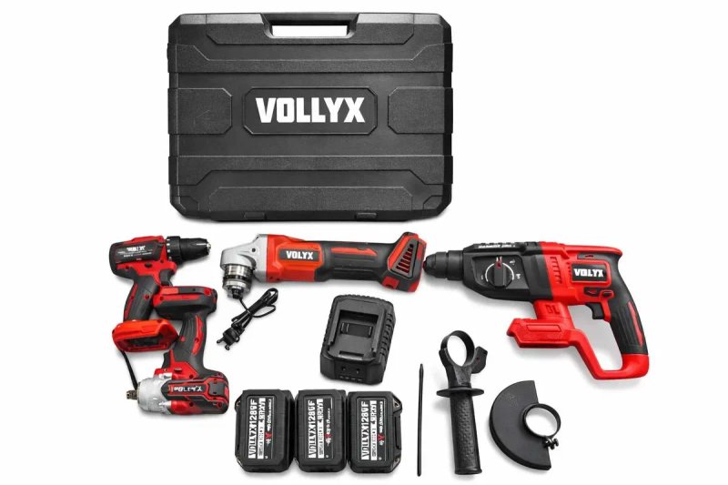 Акумуляторний набір інструментів Makita 4в1 48V 6Ah, 4 АКБ – Перфоратор SDS-Plus 3.5 Дж + Болгарка 125 мм + Шурупокрут + Гайковерт 800 Нм, — фото 2