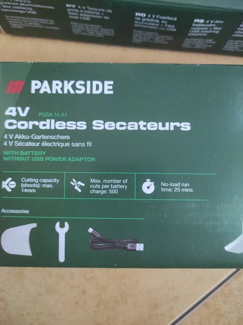Акумуляторний секатор PARKSIDE PGSA 14 A1 гілкоріз сікатор сучкорез — фото 2
