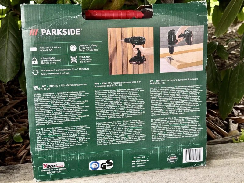 Акумуляторний шуруповерт PARKSIDE PABS 20 Li G8 з АКБ та зарядним + аксесуари — фото 3