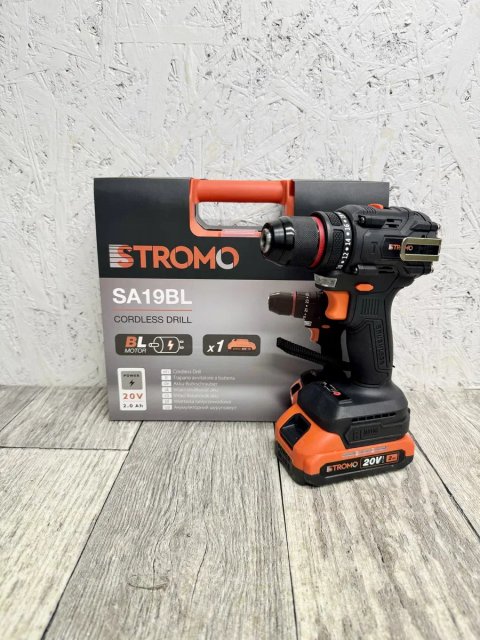 Акумуляторний шуруповерт Stromo SA19BL 20В 40Нм безщітковий + АКБ
