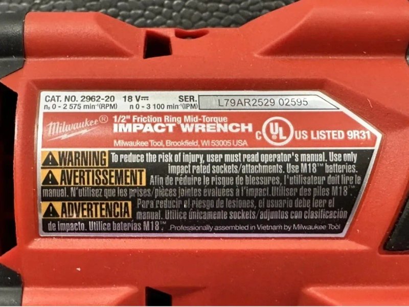 Акумуляторний ударний гайковерт 1/2" Milwaukee 2962-20 (FMTIW2F12-0X) M18 FUEL 880Hm — фото 7