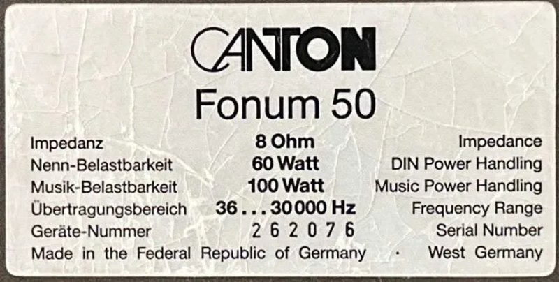 Акустична система Canton Fonum 50 Німеччина (100 Вт / 8 Ом) — фото 8