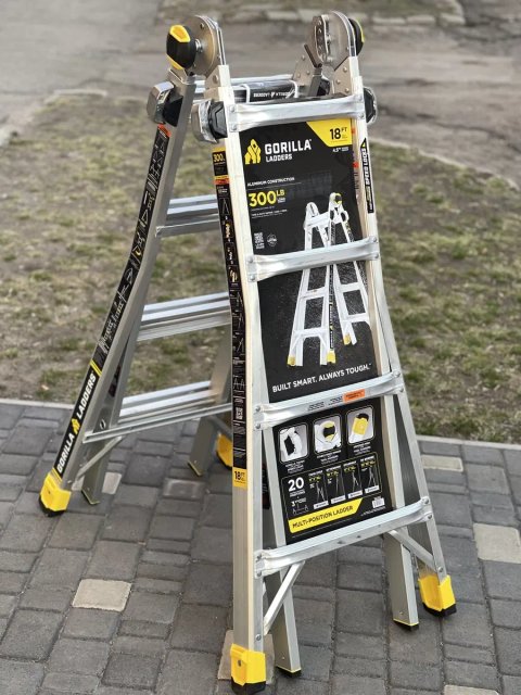 Алюмінієва Драбина Стремянка GORILLA LADDERS 5.5 М Оригінал Фірма USA Багатопозиційна Драбина