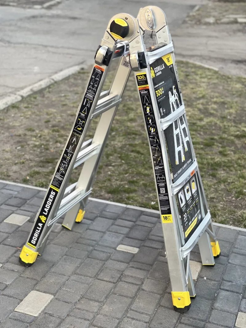 Алюмінієва Драбина Стремянка GORILLA LADDERS 5.5 М Оригінал Фірма USA Багатопозиційна Драбина — фото 2