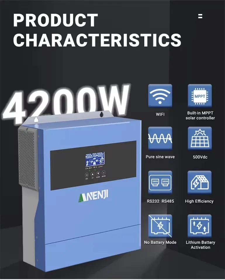 Anenji 4000W 24V - гібридні інвертори — фото 3