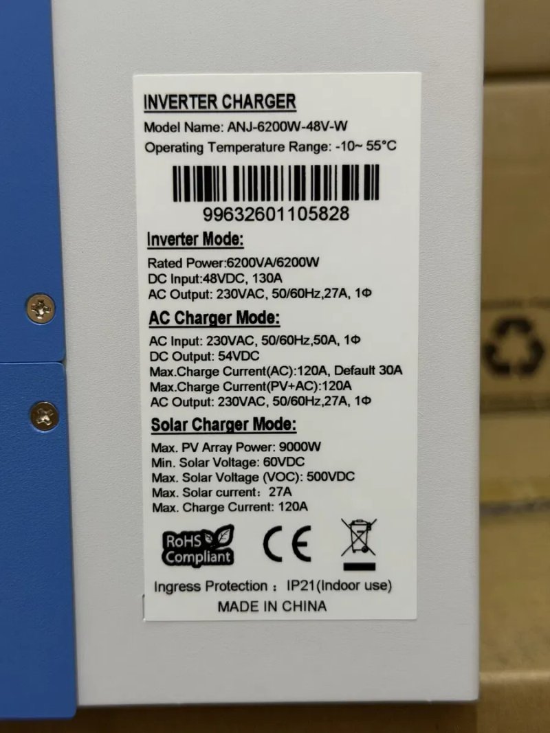 Anenji 48V 6200W WIFI нова версія — фото 2