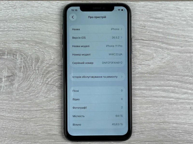 Apple iPhone 11 Pro - 64GB - Space Gray Neverlock ІДЕАЛ 100% АКУМУЛЯТОР №443 — фото 6