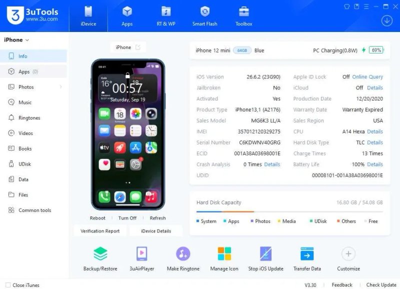Apple iPhone 12 Mini 4/64GB [100%] Navy Blue — фото 7