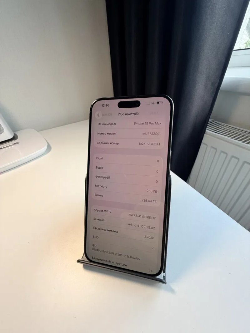 Apple iPhone 15 Pro Max 256GB Black Titanium!! Sim+Esim!! 660$ — фото 8