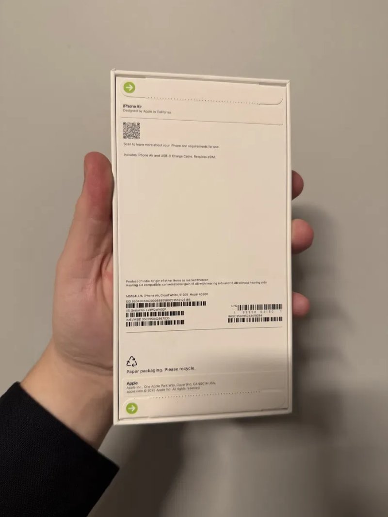 Apple iPhone Air 512GB Cloud White (MG394, MG1G4, MG2T4) — фото 3