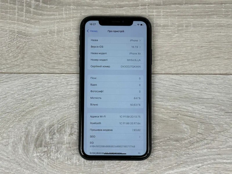Apple iPhone XR - 64GB - Black Neverlock 100% акумулятор №509 — фото 6