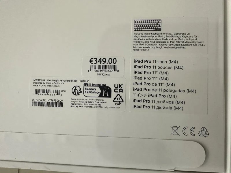 Apple Magic Keyboard для iPad Pro 11” M4 M5 2024, 2025 MWR23, MVR03 — фото 3