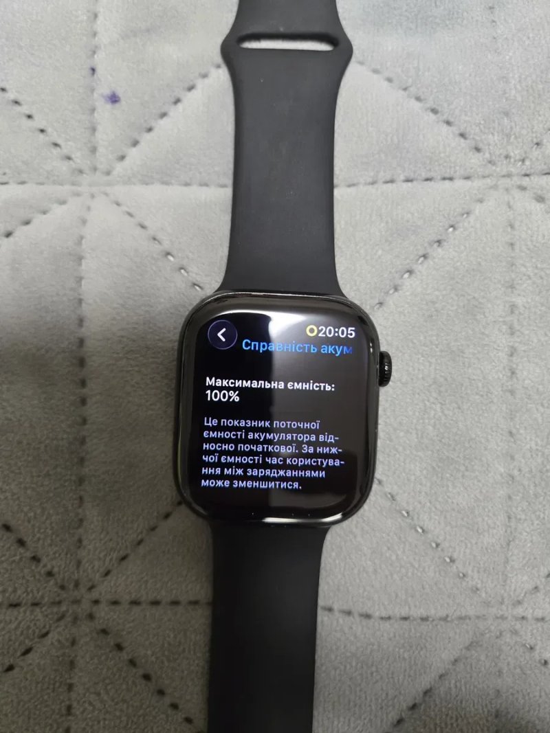 Apple Watch 11 46mm Jet Black 100% батарея — фото 7