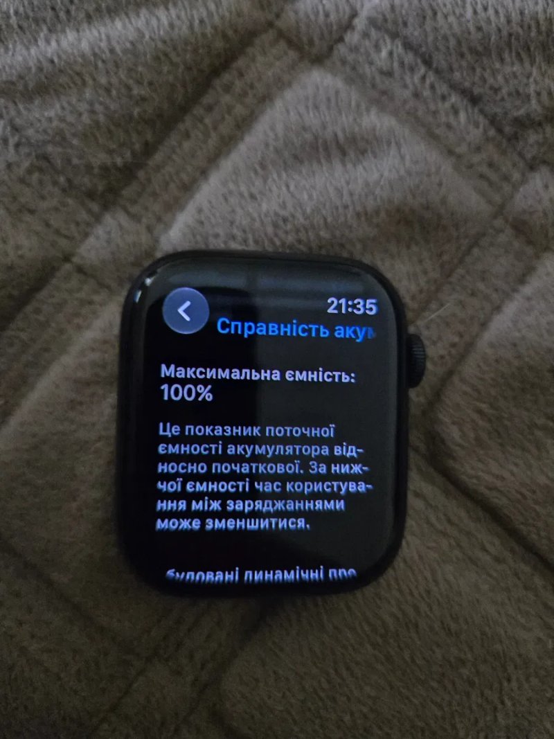 Apple Watch 9 45mm Midnight Sport 100% батарея — фото 8