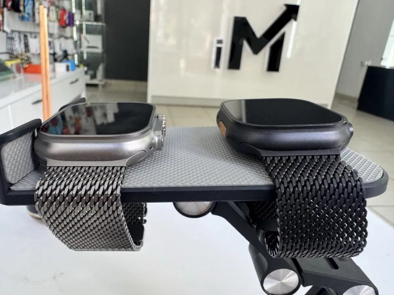 Apple Watch Ultra 2 49 Black Natural Titanium Milanes Loop MX5V3 MX5R3 — фото 3