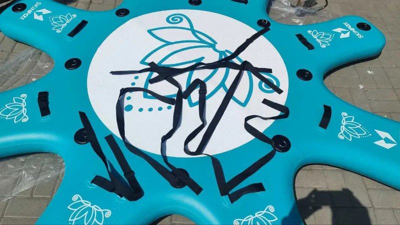 AquaMarina Йога Станція SUP Dock SKINFOX САП борд board доска дошка Aqua YOGA SUP дошка 2 шари слоя САП доска надувна Stand Up Paddle board борд SUB — фото 2