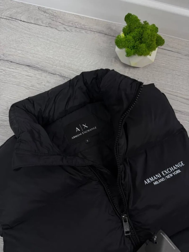 Armani Exchange чоловіча жилетка безрукавка | чорна | Армані жилетка чорна чоловіча| Безрукавка армані Ексчейндж — фото 4