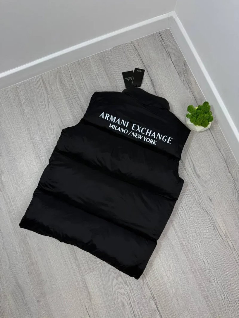 Armani Exchange чоловіча жилетка безрукавка | чорна | Армані жилетка чорна чоловіча| Безрукавка армані Ексчейндж — фото 8