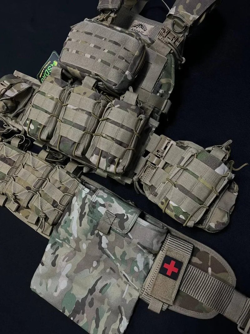 ASDAG/ 7.62 Комплект рпс 7 підсумків + плитоноска 7 підсумків / рпс мультикам піксель / плитоноска піксель мультикам / Тактична плитоноска рпс мульт — фото 3