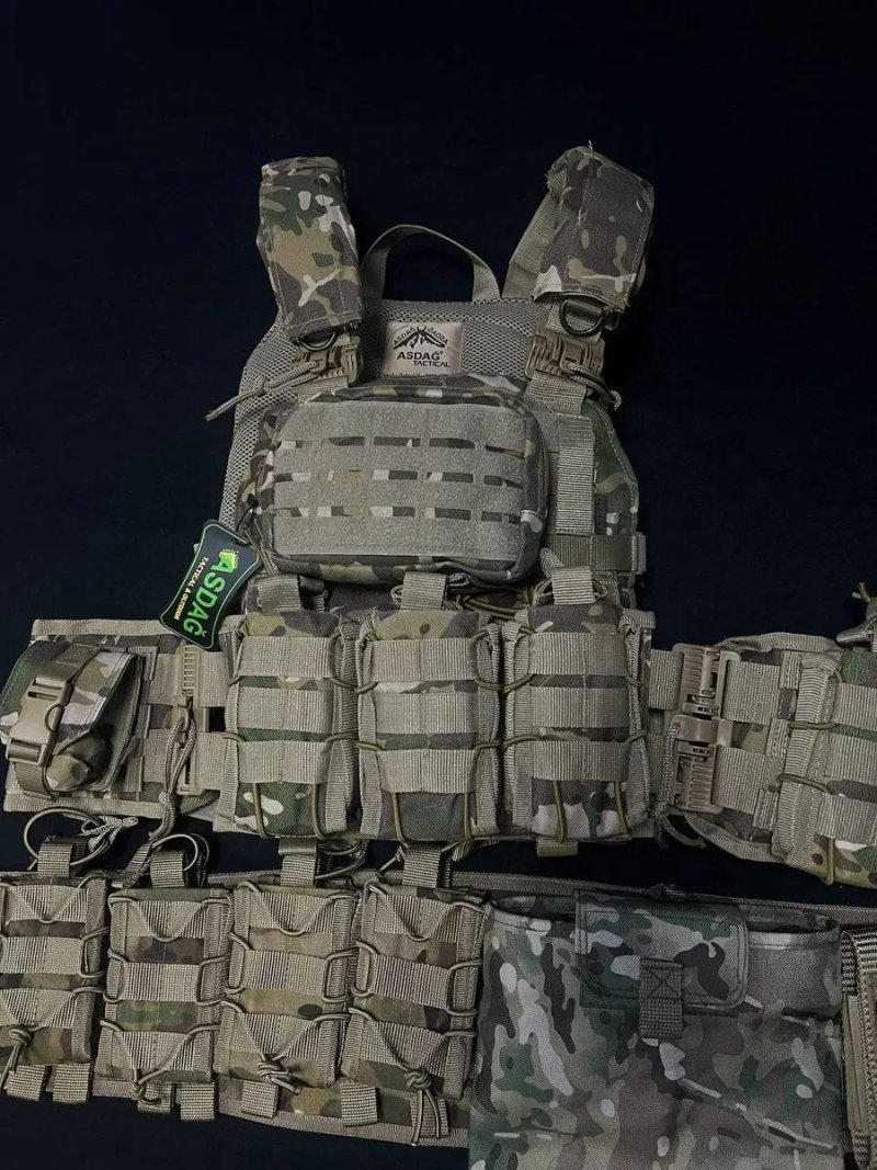 ASDAG/ 7.62 Комплект рпс 7 підсумків + плитоноска 7 підсумків / рпс мультикам піксель / плитоноска піксель мультикам / Тактична плитоноска рпс мульт — фото 4